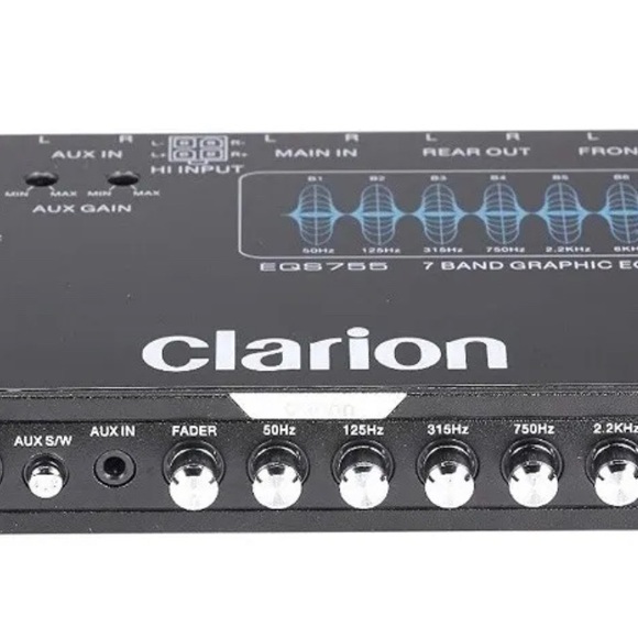 CLARION EQS755 7-BAND Car Audio Graphic Equalizer 3.5mm/RCA Aux I… - Picture 4 of 5